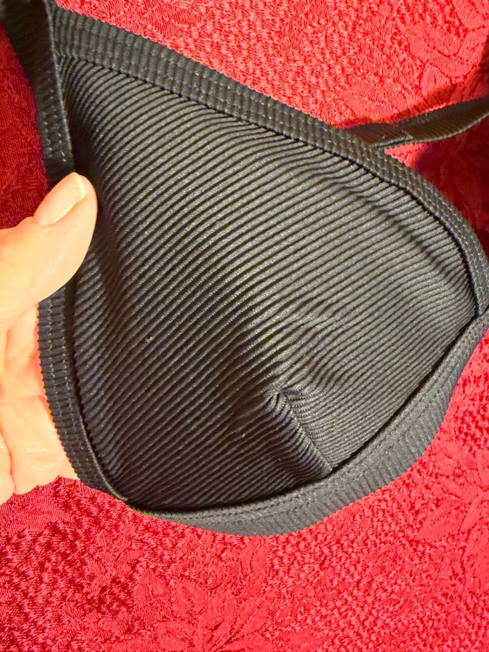 NWT J. Crew Black Ribbed Triangle Bikini Top Sz Small - Picture 13 of 13